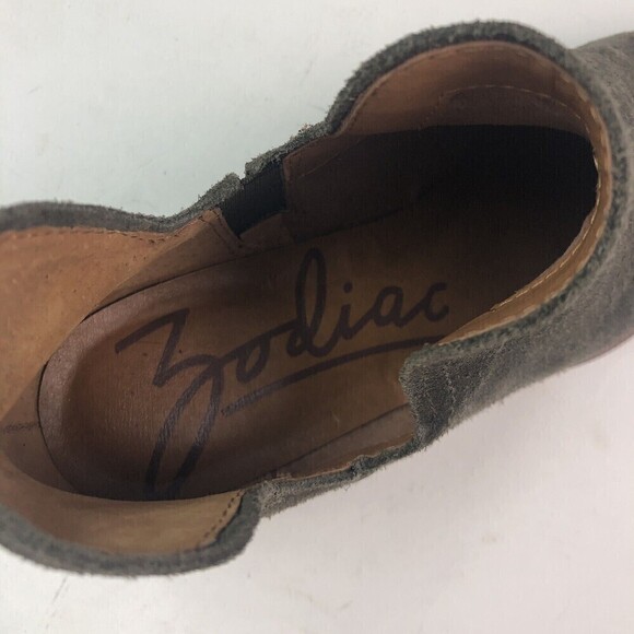 Zodiac Agatha Suede Western Ankle Botties size 6 Olive Cowgirl festival boho - Picture 7 of 11